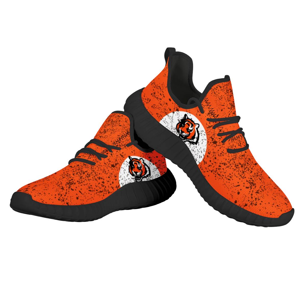 Men's Cincinnati Bengals Mesh Knit Sneakers/Shoes 003